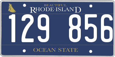 RI license plate 129856