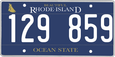 RI license plate 129859