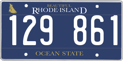 RI license plate 129861