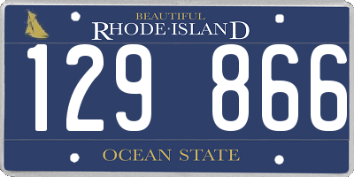 RI license plate 129866