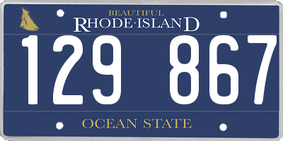 RI license plate 129867