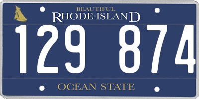 RI license plate 129874