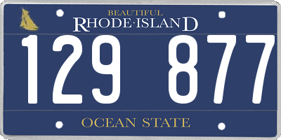 RI license plate 129877