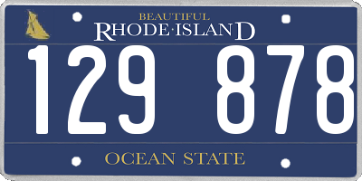RI license plate 129878