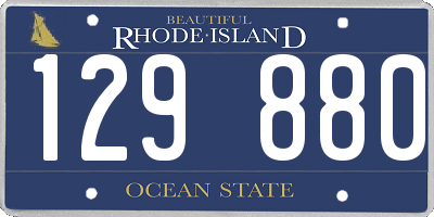 RI license plate 129880