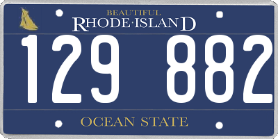 RI license plate 129882