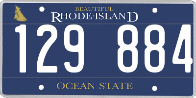 RI license plate 129884