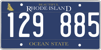 RI license plate 129885