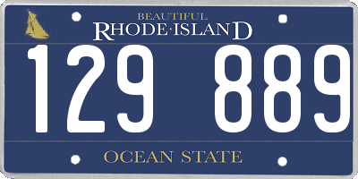 RI license plate 129889