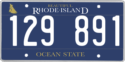 RI license plate 129891