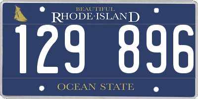 RI license plate 129896