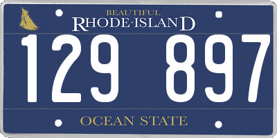 RI license plate 129897
