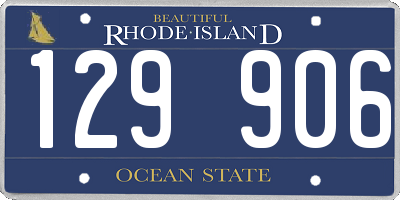 RI license plate 129906