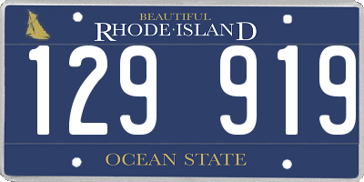 RI license plate 129919