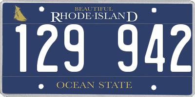 RI license plate 129942