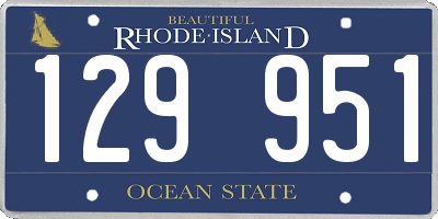 RI license plate 129951
