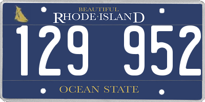 RI license plate 129952