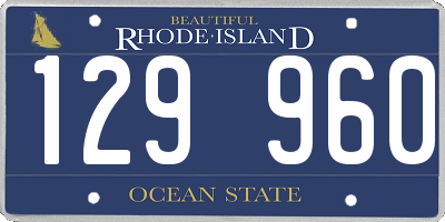 RI license plate 129960
