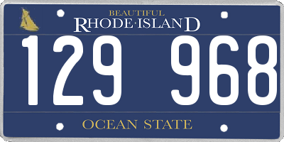 RI license plate 129968