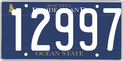 RI license plate 12997