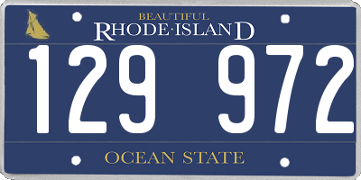 RI license plate 129972