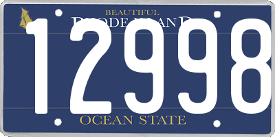 RI license plate 12998