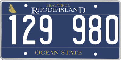 RI license plate 129980