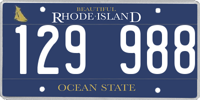 RI license plate 129988