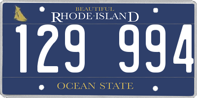 RI license plate 129994
