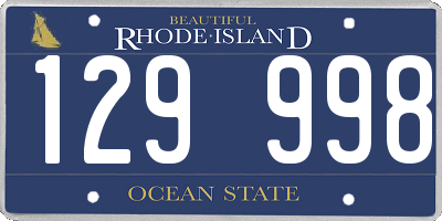 RI license plate 129998