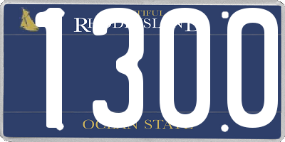 RI license plate 1300