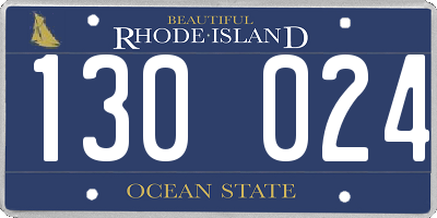 RI license plate 130024