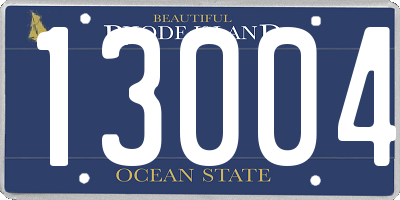 RI license plate 13004