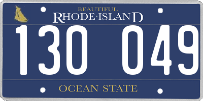 RI license plate 130049