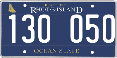RI license plate 130050