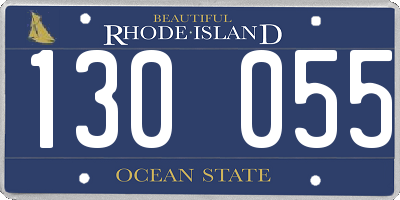 RI license plate 130055