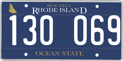 RI license plate 130069