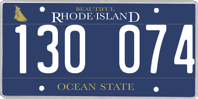 RI license plate 130074