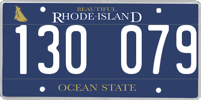 RI license plate 130079