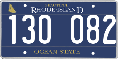RI license plate 130082