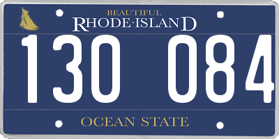 RI license plate 130084