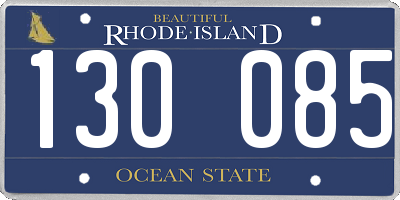 RI license plate 130085