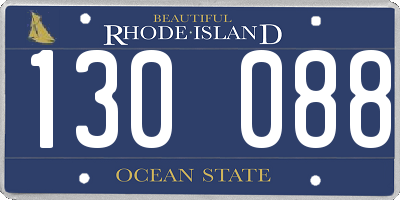 RI license plate 130088