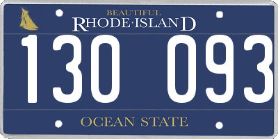 RI license plate 130093