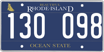 RI license plate 130098