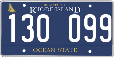 RI license plate 130099
