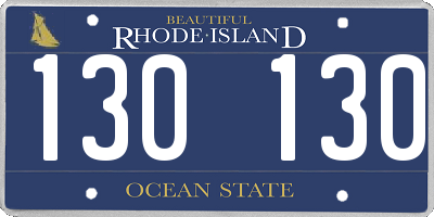 RI license plate 130130