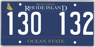 RI license plate 130132