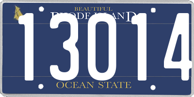RI license plate 13014