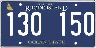 RI license plate 130150